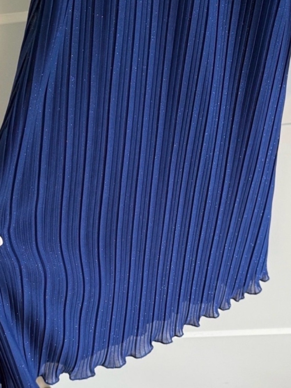 le chateau Royal Blue Pleated Halter Mini Dress - Picture 6 of 8